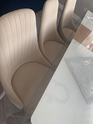 Стул на металлокаркасе Kora light purple / white фото покупателя 4