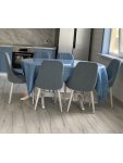 Стул на металлокаркасе Kora light blue / white: отзыв о товаре