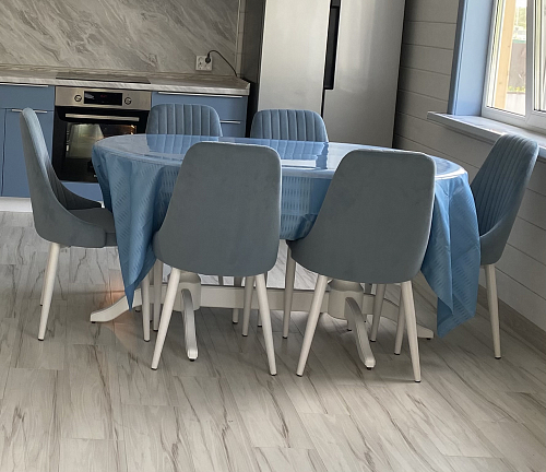 Стул на металлокаркасе Kora green / black фото покупателя 477