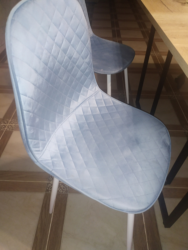 Стул на металлокаркасе Capri blue / white фото покупателя 64