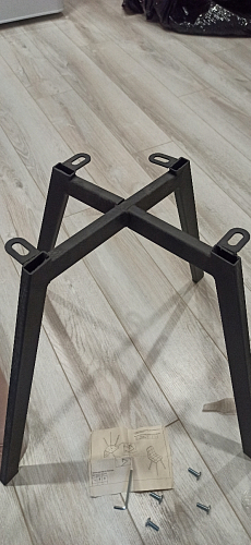 Стул на металлокаркасе Чилли темно-серый / черный каркас фото покупателя 386