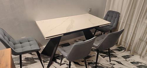 Керамический стол Ливи 140(200)х80х78 carla larkin / дуб монтана фото покупателя 13