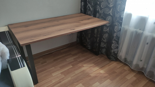 Стол Лота Лофт 120 25 мм дуб делано темный / черный матовый фото покупателя 200