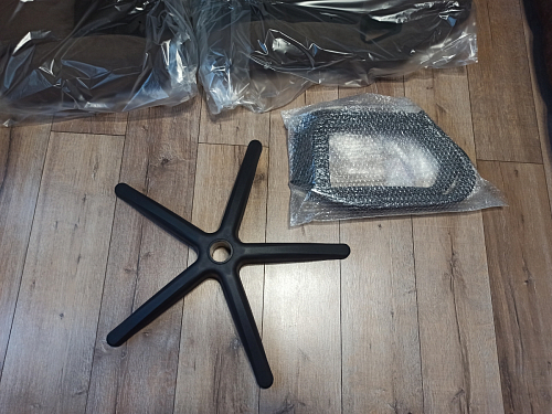 Компьютерное кресло Driver/Драйвер кожзам черный / ткань синий фото покупателя 49