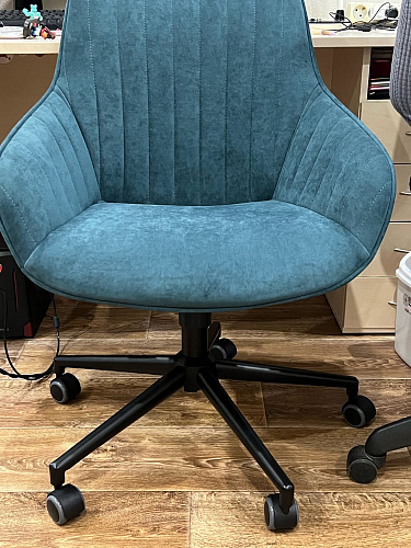 Компьютерное кресло Dublin/Дублин хром / вельвет графит фото покупателя 2