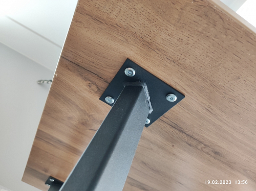 Стол Тринити Лофт 120 32 мм дуб галифакс табако / черный матовый фото покупателя 707