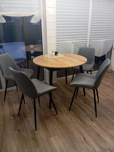 Стул на металлокаркасе Седа К кирпичный / черный фото покупателя 234