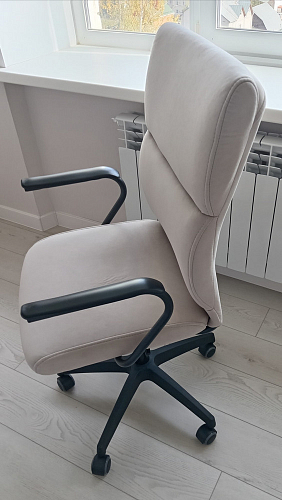 Компьютерное кресло Benefit/Бенефит флок серый 29 фото покупателя 8