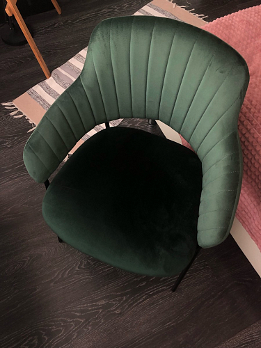 Стул на металлокаркасе Инклес дымчатый / черный глянец фото покупателя 1