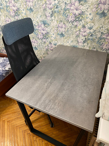 Деревянный стол Лота Лофт 140х80 белый матовый / бетон светлый фото покупателя 614