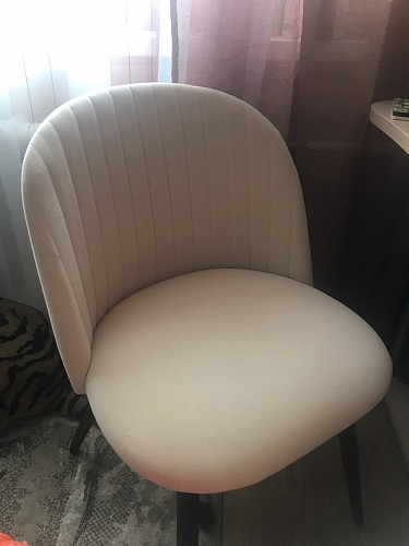 Стул на металлокаркасе Gabi 1 light purple / black / gold фото покупателя 175