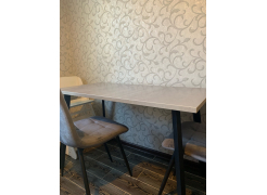 Стол Тринити Лофт 120 32 мм бетон / черный матовый фото покупателя 239