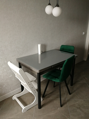 Стул на металлокаркасе Чилли черный / зеленый фото покупателя 1505