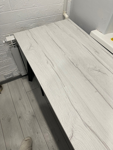 Стол Тринити Лофт 140 25 мм дуб делано темный / белый фото покупателя 113