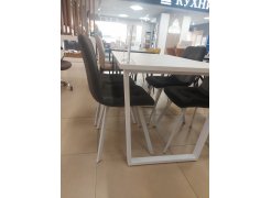 Деревянный стол Лота Лофт 120х75 черный матовый / дуб крафт золотой из шоурума 5