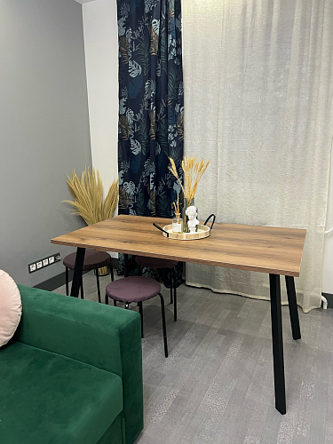 Стол Лота Лофт 120 32 мм бетон / черный матовый фото покупателя 195