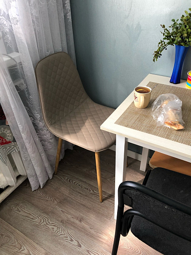 Стул на металлокаркасе Capri dark beige / white фото покупателя 115