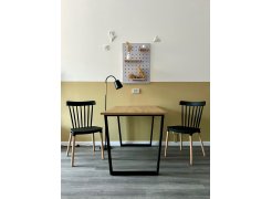 Деревянный стол Лота Лофт 120(160)х75 черный матовый / бетон светлый фото покупателя 769