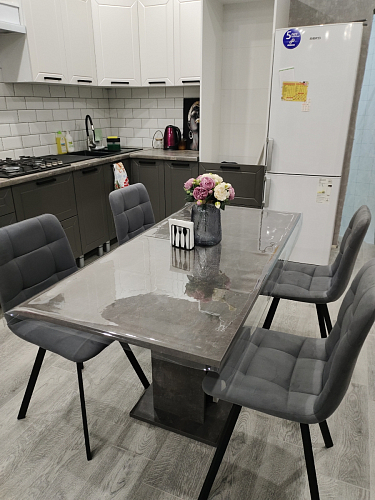 Стул на металлокаркасе Чилли К светло-серый велюр / черный каркас фото покупателя 1388