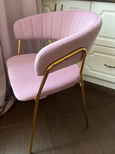 Стул на металлокаркасе Kamelia голубой / голубой / золотой фото покупателя 92