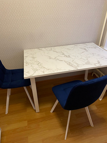 Комплект из "Стул на металлокаркасе Чилли розовый / черный каркас" 2 шт. фото покупателя 1405