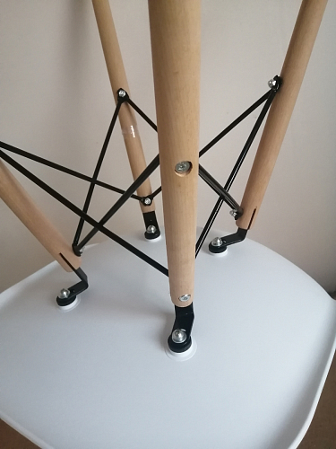 Пластиковый стул Eames PC-015 серо-голубой / дерево фото покупателя 335