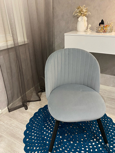 Стул на металлокаркасе Gabi 1 темно-серый / черный фото покупателя 199