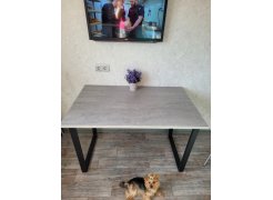 Стол Лота Лофт 120 25 мм сабия / черный матовый фото покупателя 102