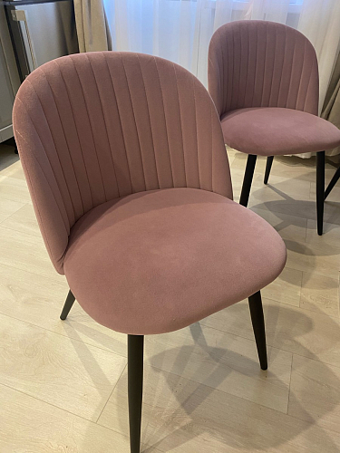 Стул на металлокаркасе Gabi 1 light purple / black / gold фото покупателя 274