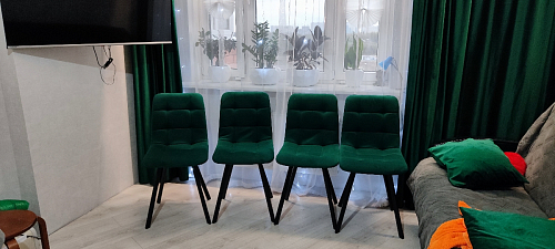 Стул на металлокаркасе Чилли К кирпичный / черный фото покупателя 412