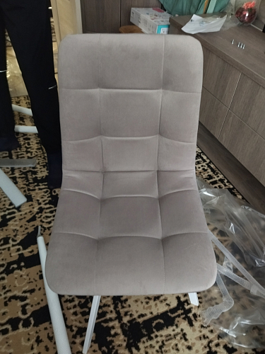 Стул на металлокаркасе Чилли синий / белый фото покупателя 854