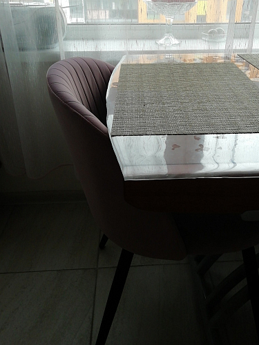 Стул на металлокаркасе Gabi dark beige / black / silver фото покупателя 873