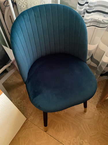 Стул на металлокаркасе Gabi dark beige / black / silver фото покупателя 207