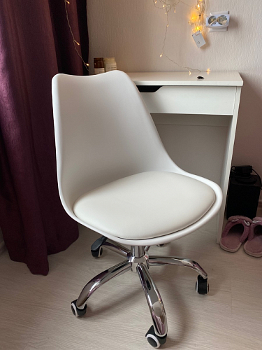 Компьютерное кресло Kolin с подушкой clear / white фото покупателя 79