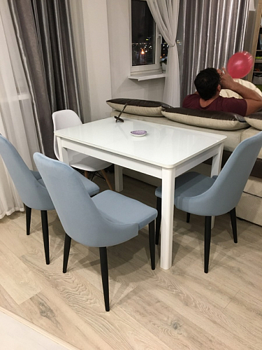 Стул на металлокаркасе Kora gray / black фото покупателя 85