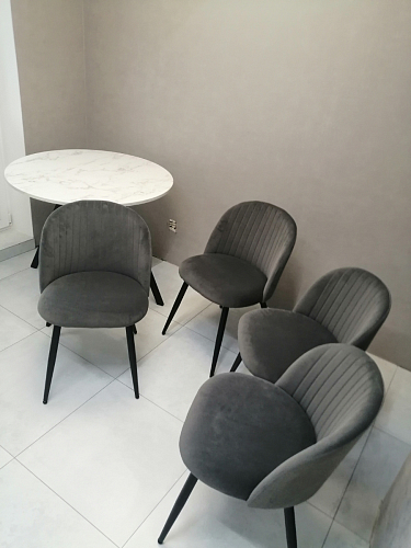 Стул на металлокаркасе Gabi 1 beige / black фото покупателя 384