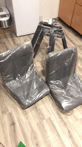 Стул на металлокаркасе Чилли светло-серый / белый каркас фото покупателя 400