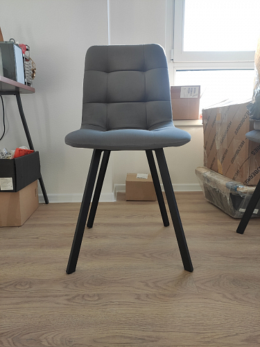 Стул на металлокаркасе Чилли черный / зеленый фото покупателя 1343