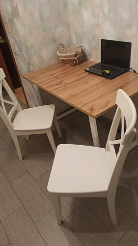 Деревянный стол Лота Лофт 140х80 дуб крафт табачный / черный матовый фото покупателя 318