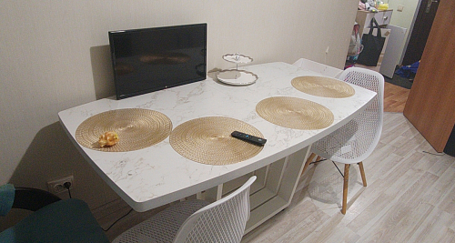 Деревянный стол Эудес 160(205)х90 сабия / черный фото покупателя 12