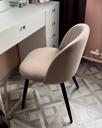 Стул на металлокаркасе Gabi 1 light blue / black / gold фото покупателя 678