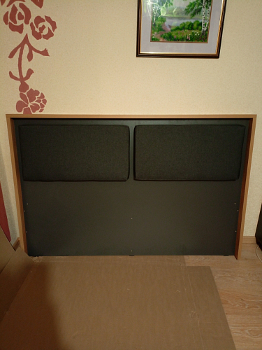 Двуспальная кровать Клауд 160х200 парящая дуб крафт золотой / антрацит фото покупателя 407