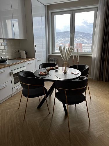 Стул на металлокаркасе Kamelia светло-фиолетовый / золотой фото покупателя 34