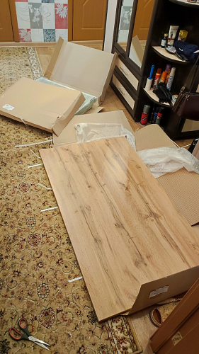 Стол раскладной Лота Лофт 120 25 мм юта / черный матовый фото покупателя 851