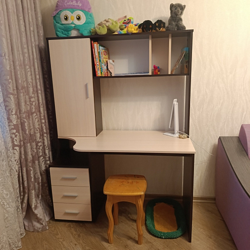 Стол компьютерный КСТ-16 бетон / белый фото покупателя 109