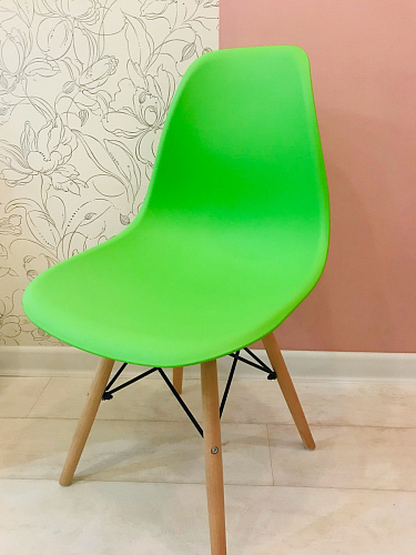 Пластиковый стул Eames PC-015 серо-голубой / дерево фото покупателя 140