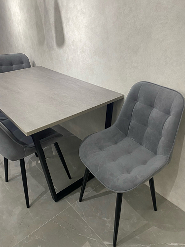 Стол Лота Лофт 120 32 мм бетон / черный матовый фото покупателя 213