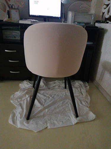 Стул на металлокаркасе Gabi 1 light purple / black / gold фото покупателя 130