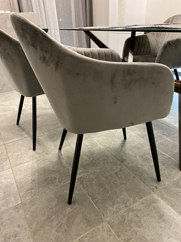 Стул на металлокаркасе Slam dark beige фото покупателя 55