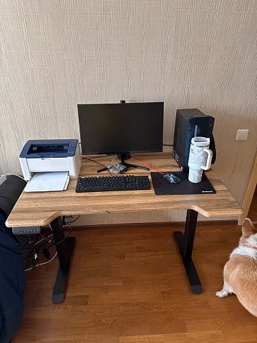 Компьютерный стол Маркос 140х80 тауп / черный фото покупателя 31